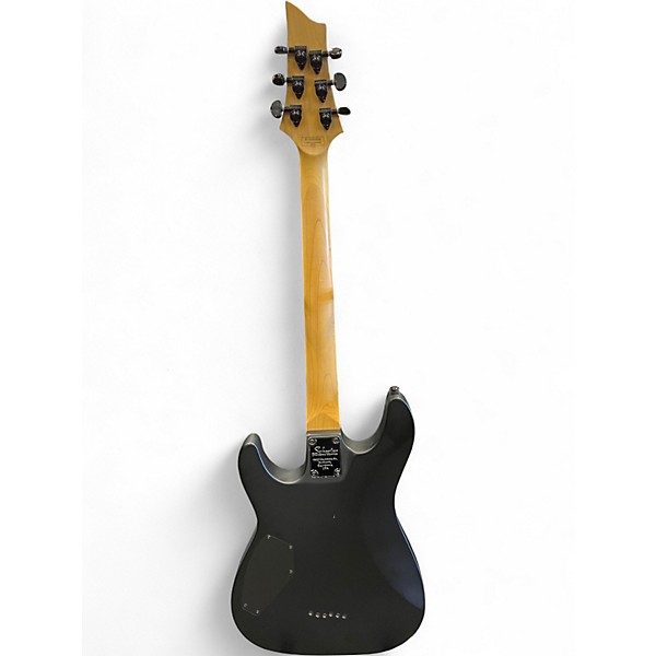 Used Schecter Guitar Research Damien 6 Black Solid Body Electric Guitar