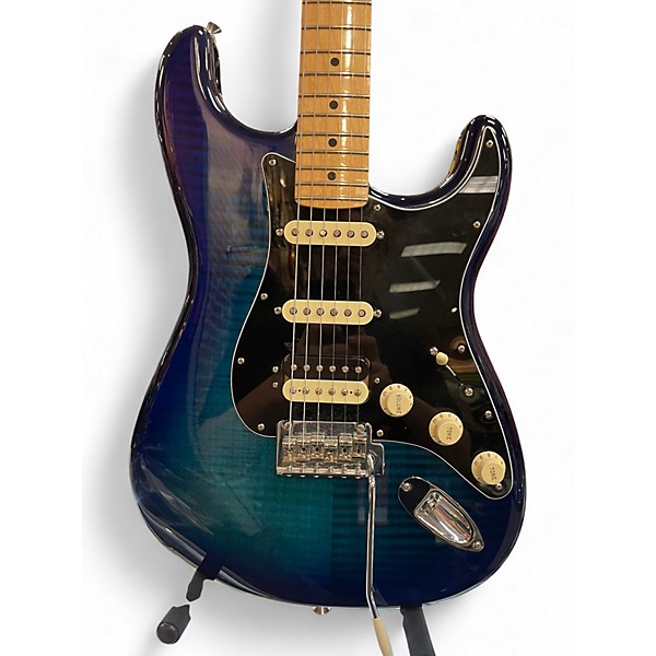 Used 2020 Fender Player Stratocaster HSS Plus Top Blue Burst Solid Body Electric Guitar