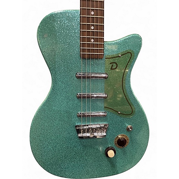 Used Danelectro 57 GREEN SPARKEL Solid Body Electric Guitar