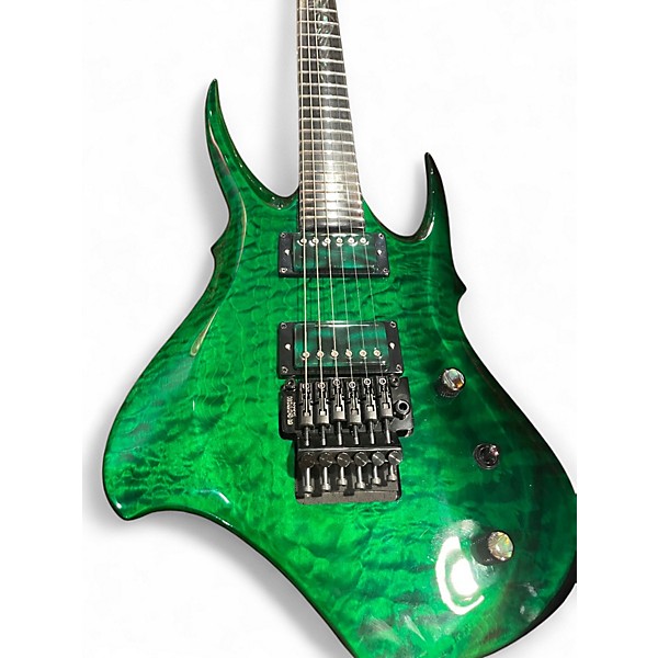 Used Zerberus EMERALD DRAGON Emerald Green Solid Body Electric Guitar