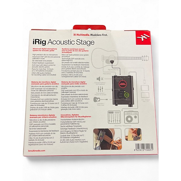 Used IK Multimedia iRig Acoustic Stage Audio Interface