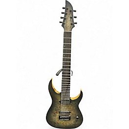 Used Schecter Guitar Research KM7 MKIII Artist Trans Black Burl Solid Body Electric Guitar