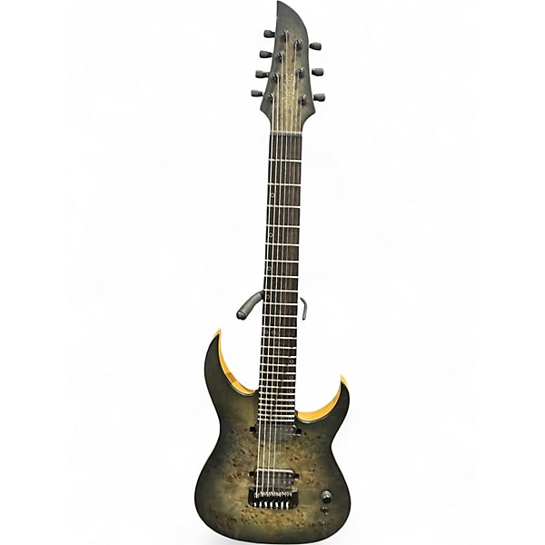 Used Schecter Guitar Research KM7 MKIII Artist Trans Black Burl Solid Body Electric Guitar