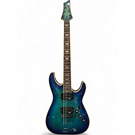 Used Schecter Guitar Research Omen Extreme 6 Ocean Blue Burst Solid Body Electric Guitar