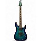 Used Schecter Guitar Research Omen Extreme 6 Ocean Blue Burst Solid Body Electric Guitar thumbnail