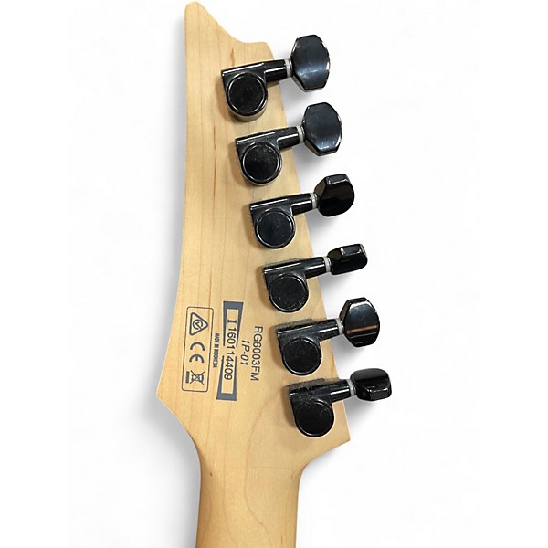 Used Ibanez RG6003FM TRANSPARENT BLACK Solid Body Electric Guitar