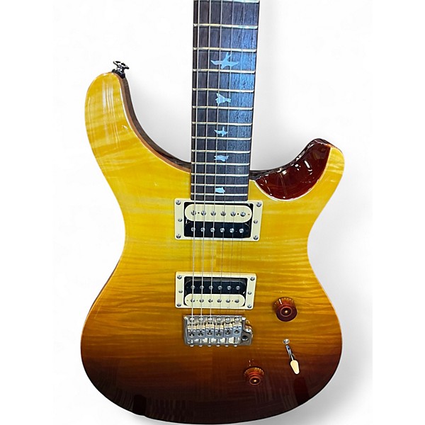 Used PRS SE Custom 24 AMBER BURST Solid Body Electric Guitar