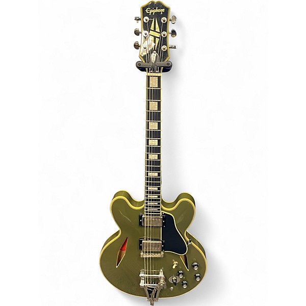 Used Epiphone Shinichi Ubukata ES-335 Olive Green Hollow Body Electric Guitar