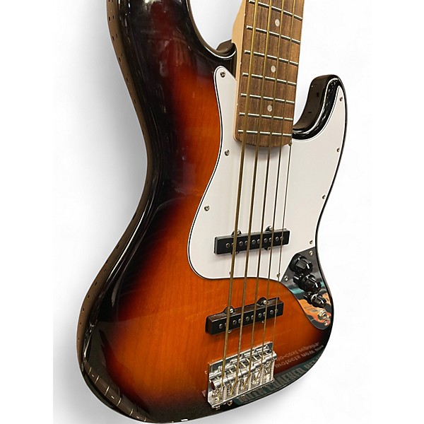 Used Squier Affinity Jazz Bass V 5 String Sunburst Electric Bass Guitar