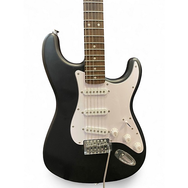 Used Squier Standard Stratocaster Black and White Solid Body Electric Guitar