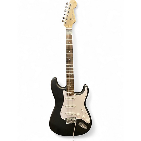 Used Squier Standard Stratocaster Black and White Solid Body Electric Guitar