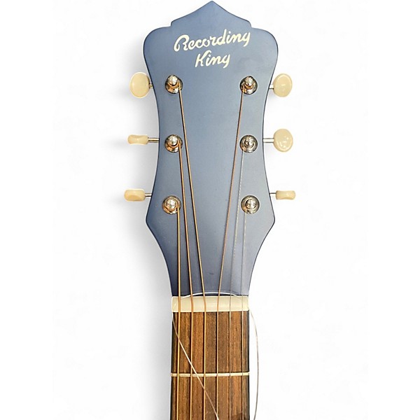 Used Recording King ROS-7 Blue Acoustic Guitar