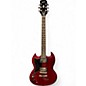 Used Epiphone SG Tribute LH Cherry Solid Body Electric Guitar thumbnail