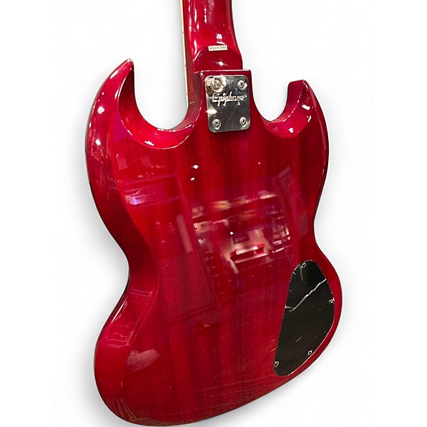 Used Epiphone SG Tribute LH Cherry Solid Body Electric Guitar