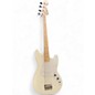 Used Squier Bronco White Electric Bass Guitar thumbnail