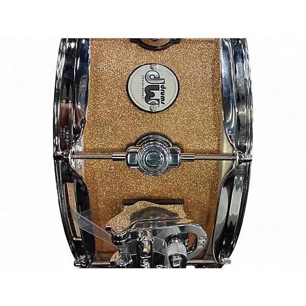Used DW 14X5.5 Design Series Snare Champagne Gold Sparkle Drum