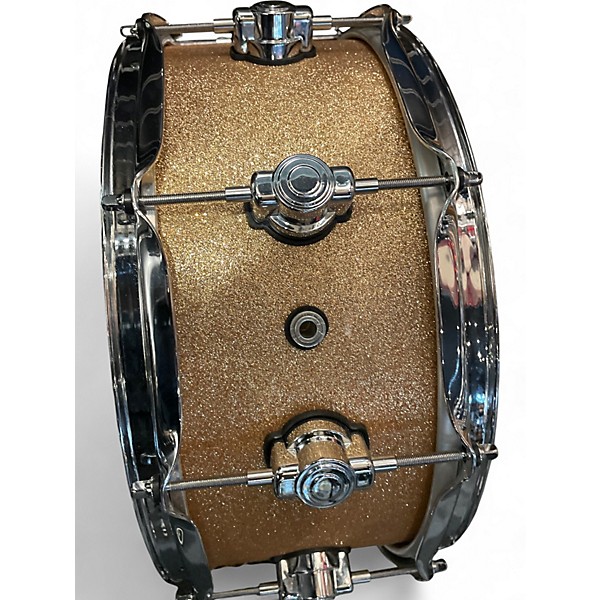 Used DW 14X5.5 Design Series Snare Champagne Gold Sparkle Drum