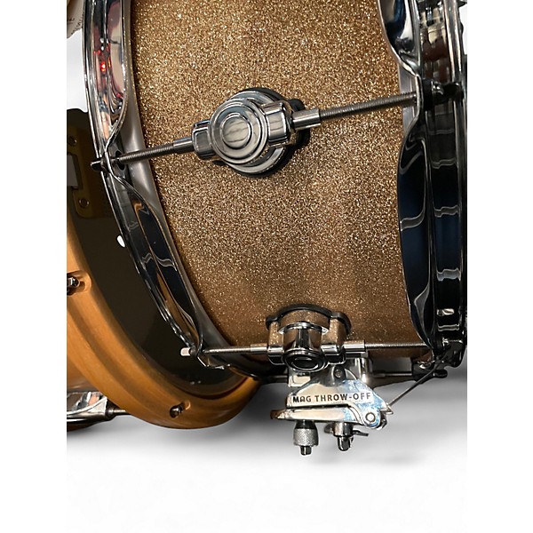 Used DW 14X5.5 Design Series Snare Champagne Gold Sparkle Drum