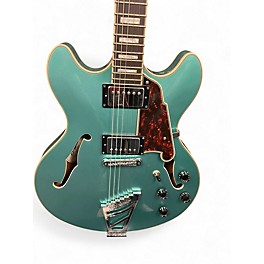 Used D'Angelico Premier Series DC Blue Hollow Body Electric Guitar