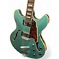 Used D'Angelico Premier Series DC Blue Hollow Body Electric Guitar