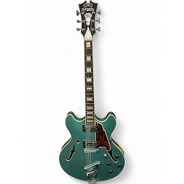 Used D'Angelico Premier Series DC Blue Hollow Body Electric Guitar