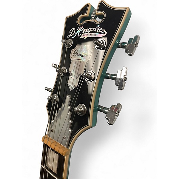 Used D'Angelico Premier Series DC Blue Hollow Body Electric Guitar