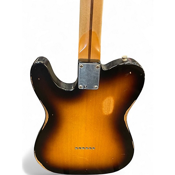 Used 2000s Fender Road Worn 1950S Telecaster 2 Tone Sunburst Solid Body Electric Guitar