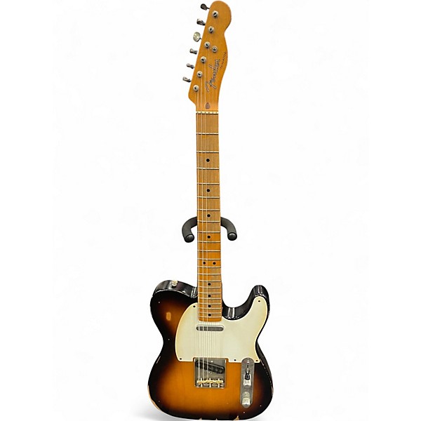 Used 2000s Fender Road Worn 1950S Telecaster 2 Tone Sunburst Solid Body Electric Guitar
