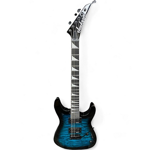 Used Jackson JS20 DKQ TRANSPERENT BLUE Solid Body Electric Guitar
