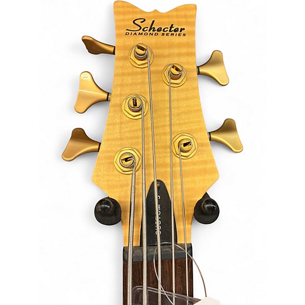 Used Schecter Guitar Research Stiletto Custom 5 String Maple Electric Bass Guitar