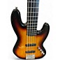 Used 2015 Squier Deluxe Jazz Bass Active V 5 String sunburst Electric Bass Guitar
