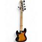 Used 2015 Squier Deluxe Jazz Bass Active V 5 String sunburst Electric Bass Guitar