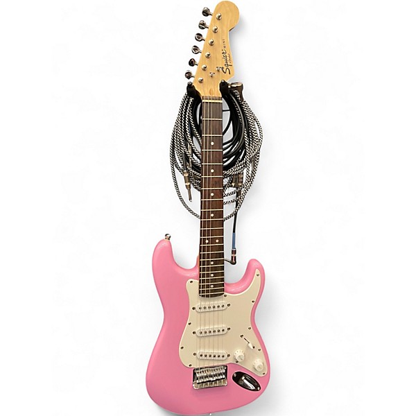Used Squier Mini Affinity Stratocaster Pink Electric Guitar