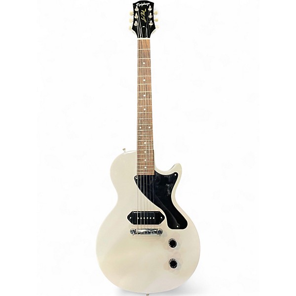 Used Epiphone Billy Joe Armstrong Les Paul Jr White Solid Body Electric Guitar