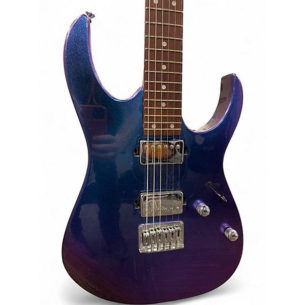 Used Ibanez grg121sp blue metal chameleon Solid Body Electric Guitar