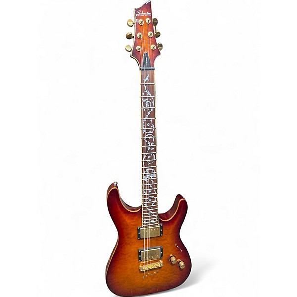 Used Schecter Guitar Research C1 Classic Amber Solid Body Electric Guitar