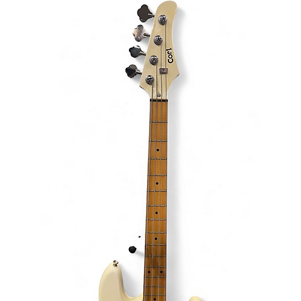 Used Cort P bass Cream Electric Bass Guitar