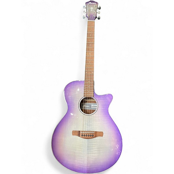 Used Ibanez Aeg70-ph Purple iris burst Acoustic Electric Guitar