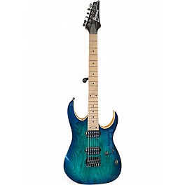 Used Ibanez RG421AHM NEBULA BLUE BURST Solid Body Electric Guitar