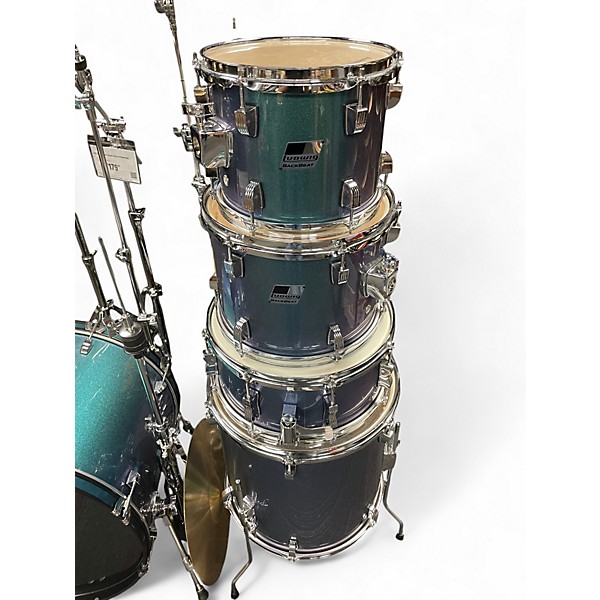 Used Ludwig 5 Piece Backbeat Blue Drum Kit