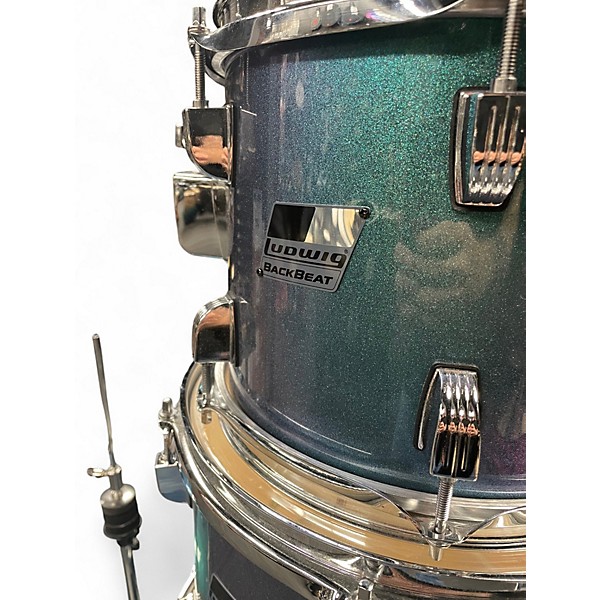 Used Ludwig 5 Piece Backbeat Blue Drum Kit
