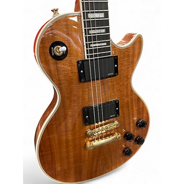 Used Epiphone les Paul custom koa Natural Solid Body Electric Guitar
