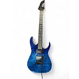 Used Ibanez GRG120QASP Transparent Blue Gradation Solid Body Electric Guitar