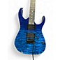 Used Ibanez GRG120QASP Transparent Blue Gradation Solid Body Electric Guitar