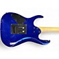 Used Ibanez GRG120QASP Transparent Blue Gradation Solid Body Electric Guitar