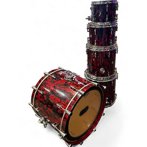 Used SONOR 5 Piece PROLITE SQ2 Red Tribal Drum Kit