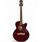 Used Epiphone EJ200 Coupe Red Acoustic Electric Guitar