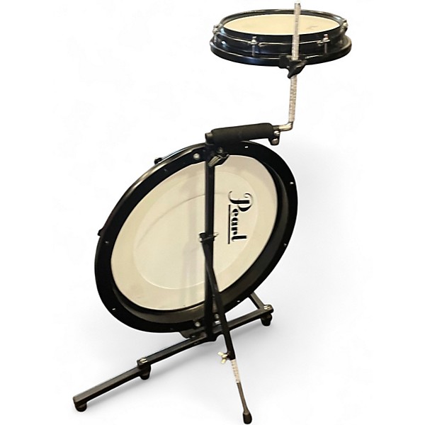 Used Pearl 2 Piece Rhythm Traveler Compact Black Drum Kit