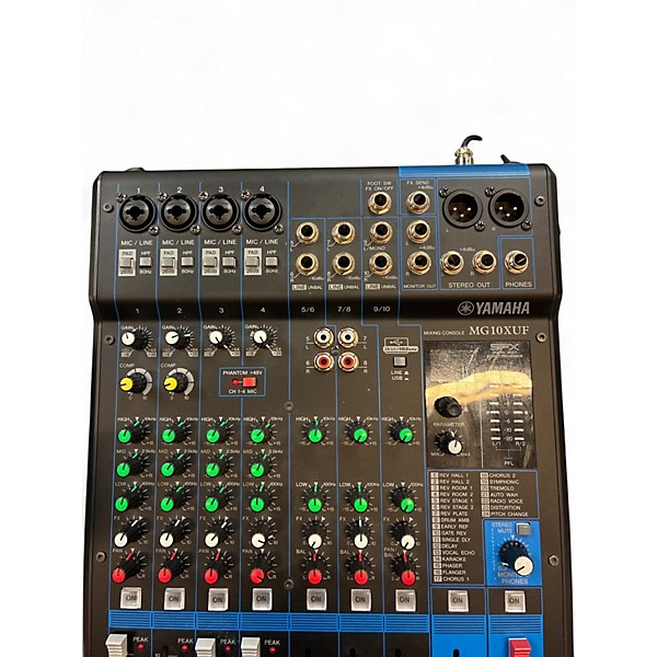 Used Yamaha MG10XU 10 Channel Mixer with Effects Unpowered Mixer