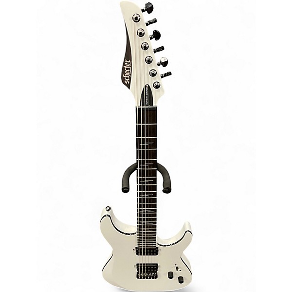 Used Schecter Guitar Research REAPER 6 CUSTOM WHITE Solid Body Electric Guitar
